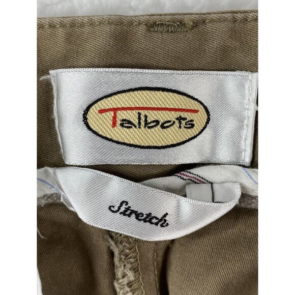 Talbots Pants Womens 8 Khaki Crop Capri Chino Stretch 3 Button Sailor 31x22 - Picture 5 of 15